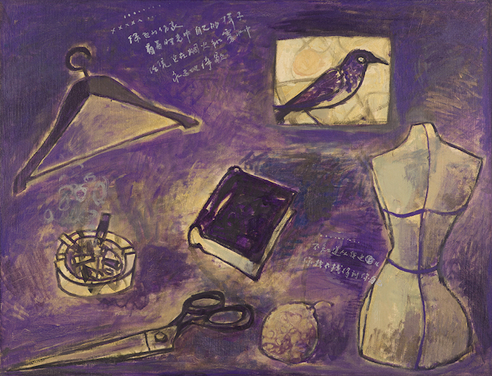 毛旭辉，紫色•一个设计师的片断，布面丙烯，100×130cm，2014.08。Mao Xuhui, Purple•Fragments from a Designer's Life, Acrylic on Canvas, 100×130cm，2014.08..jpg