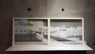 梁凱棋Hoi ki  Leung _昔日的海岸線II  The bygone coastline II_2023_平版  透明塑膠板  油墨 Ps Plate, Hemp Paper, Pvc, Ink _52. 5 × 42. 5 cm (兩件一組).jpg