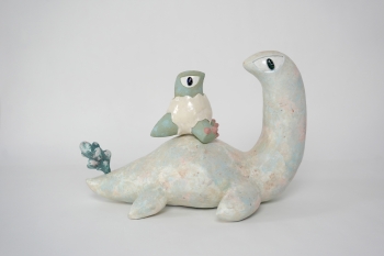 徐至宏 Hsu Hom_浪花漫遊記 Waves Wander _2025_陶土 Ceramic_38 × 26 × 26 cm.JPG